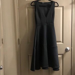 ✨ BooHoo Kate Bonded Scuba Plunge Skater Dress